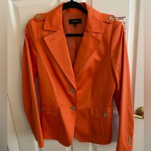 Talbots Blazer with Gold-tone buttons.  Only worn TWICE!!! Color- Orange.
